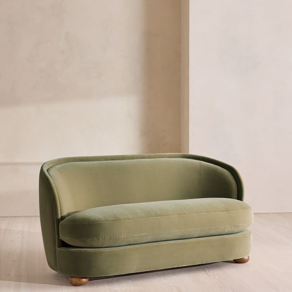 Blair Two Seater Sofa - Velvet - Lichen - UK - Listing - Image 3