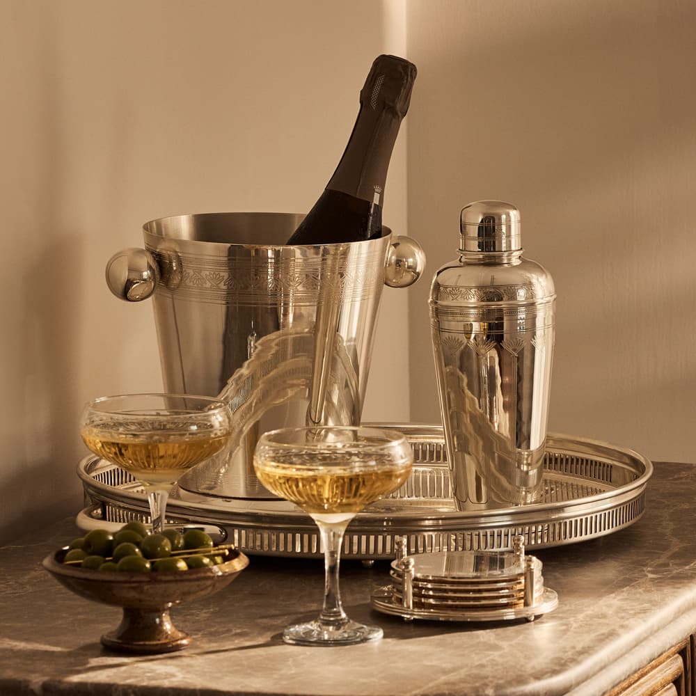 Rochester Engraved Silver Ice Bucket - Lifestyle - Image 3