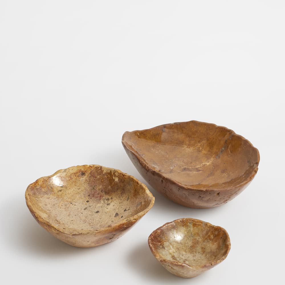 Jasper Stone Bowl - Ochre - Large  - Images - Image 3
