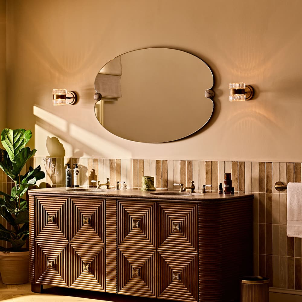 Kingsley Double Vanity Unit - Grey Emperador - Lifestyle - Image 3