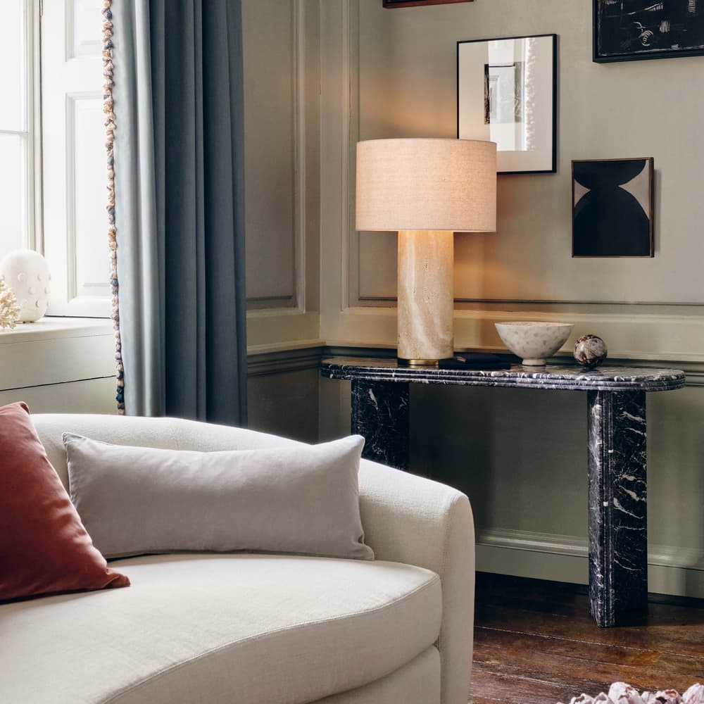 Rosaline Console Table - Griseo Rosa Marble - Lifestyle - Image 3