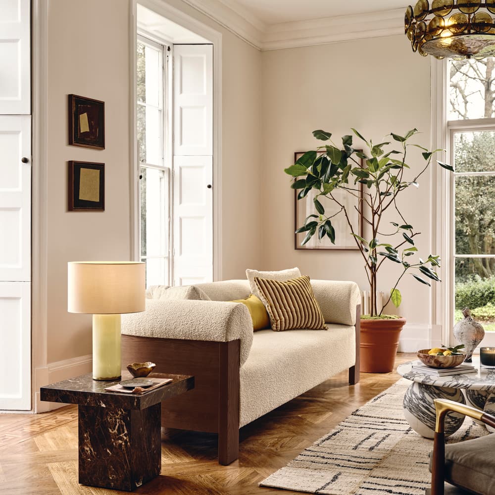Eldon Three Seater Sofa - Walnut - Boucle - Lifestyle - Image 3