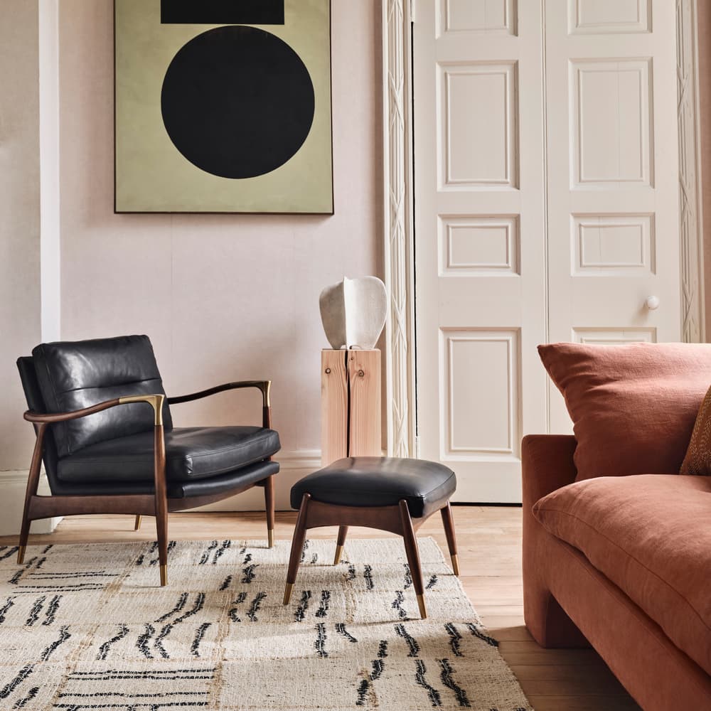 Theodore Armchair - Leather - Black - Lifestyle - Image 3