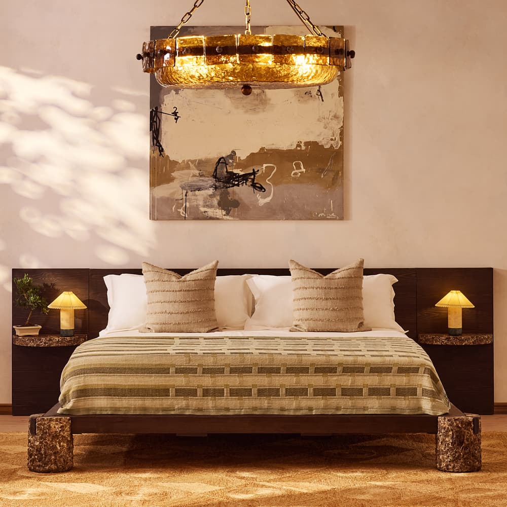 Victor Square Cushion - Natural Stripe - Lifestyle - Image 3