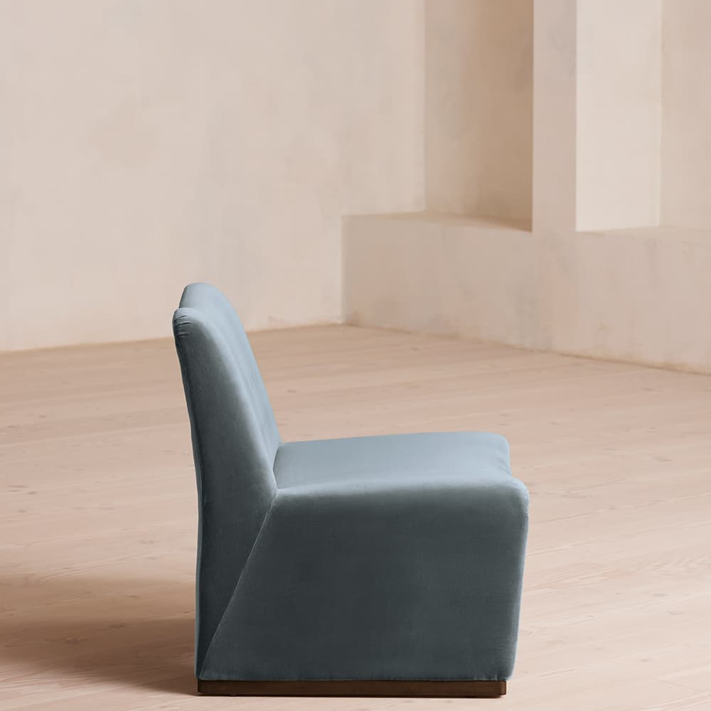 Lovett Armchair - Velvet - Grey Blue - Images - Image 3