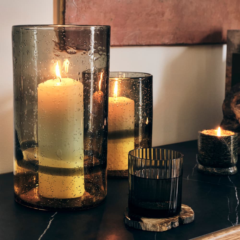 Balfern Petrified Wood Coasters - Black - Set of Four - Lifestyle - Image 3
