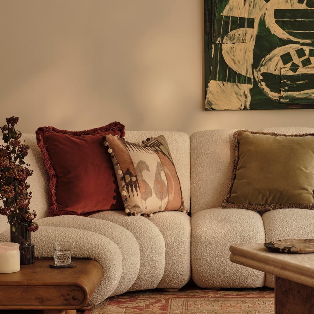 Margeaux Square Cushion - Rust - Lifestyle - Image 3