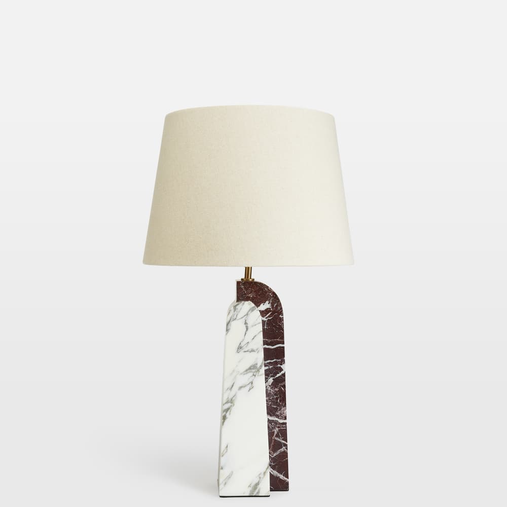 Darcy Marble Table Lamp - White - US - Images - Image 3