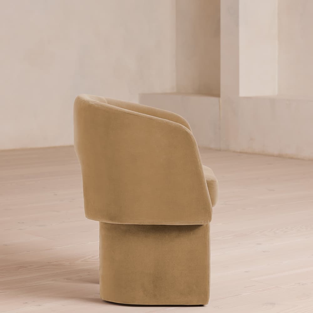 Morrell Dining Chair - Velvet - Camel - US - Images - Image 3