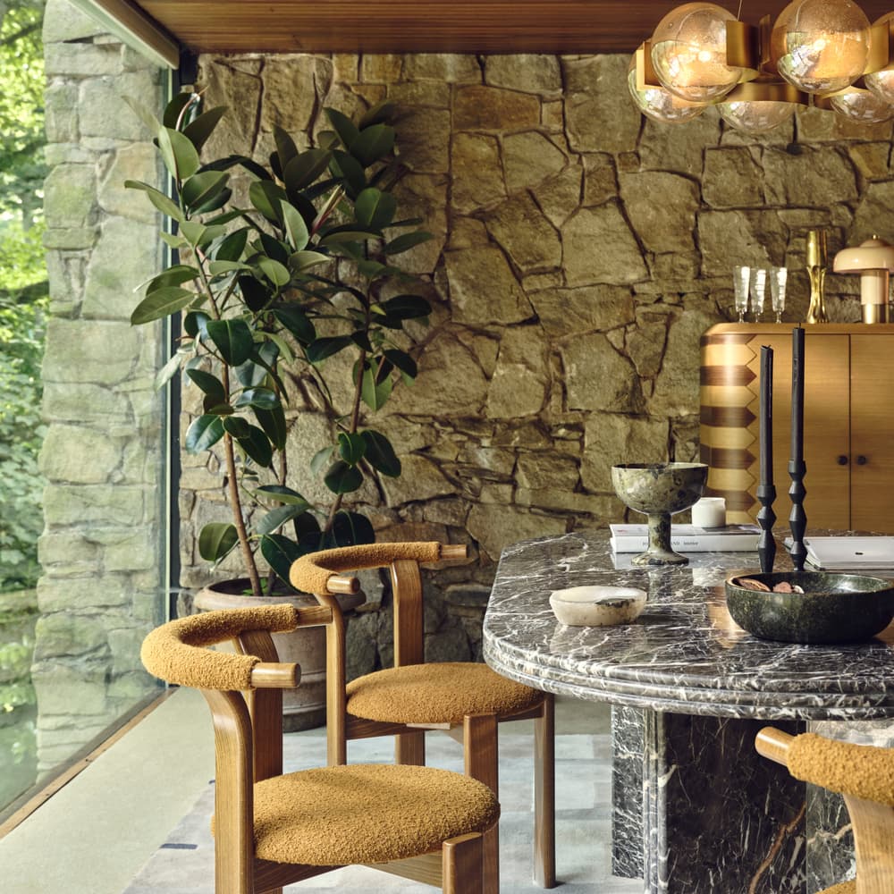 Rosaline Dining Table - Griseo Rosa Marble - Lifestyle - Image 3