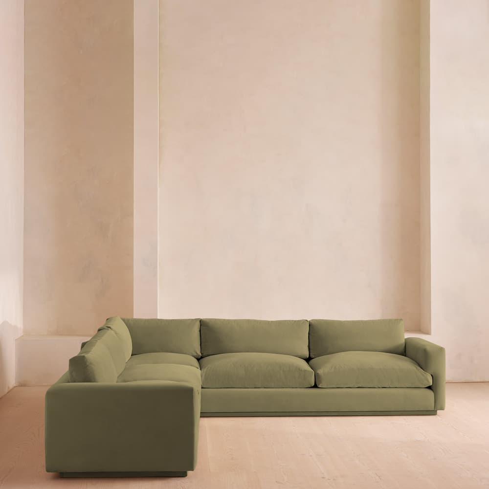 Mossley Corner Sofa - Velvet - Lichen - US - Lifestyle - Image 3