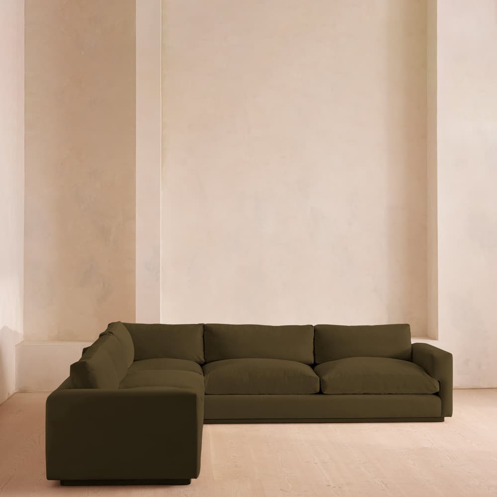 Mossley Corner Sofa - Velvet - Olive  - US - Lifestyle - Image 3