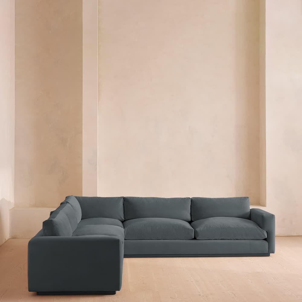Mossley Corner Sofa - Velvet - Grey Blue  - US - Lifestyle - Image 3