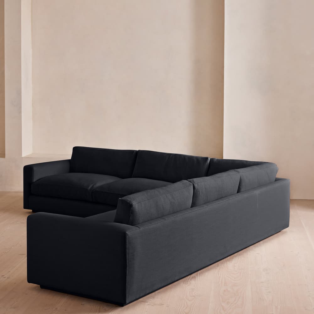 Mossley Corner Sofa - Linen - Indigo - US - Images - Image 3