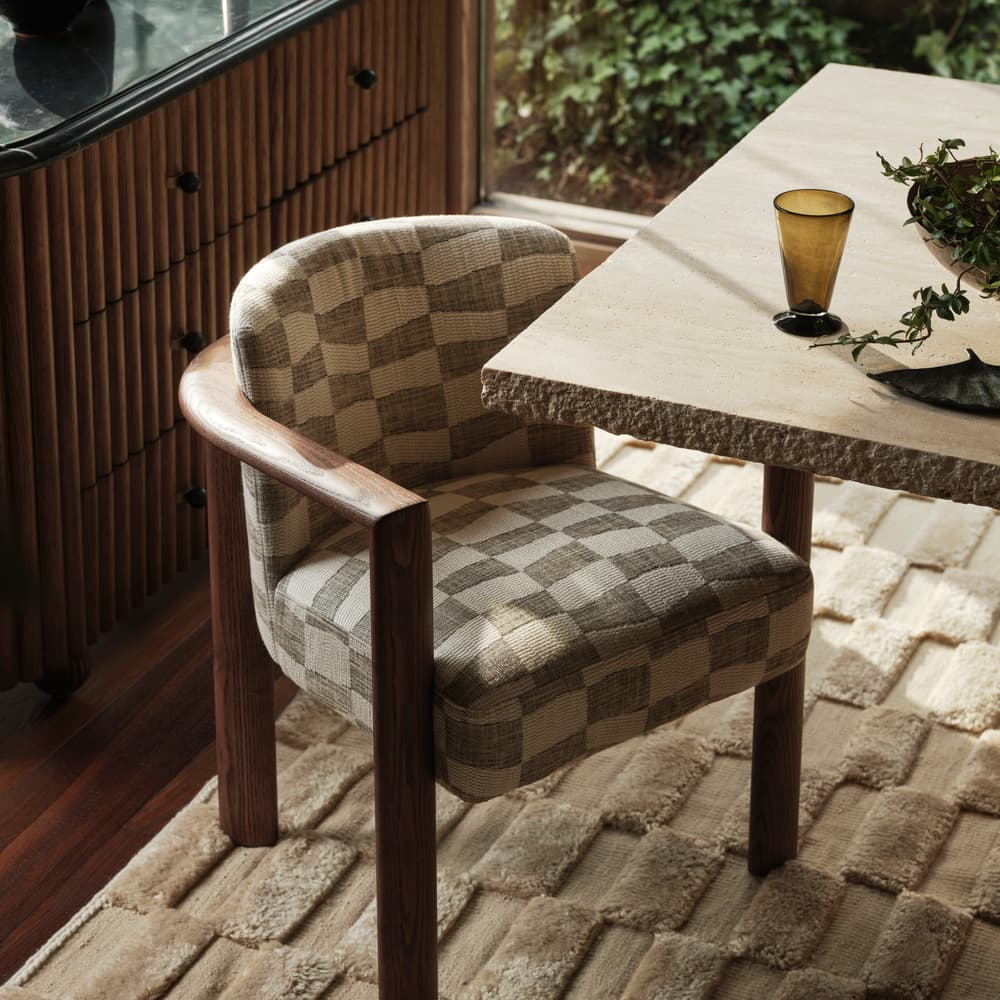 Aria Dining Chair - Kimber Jacquard - Natural US - Lifestyle - Image 3