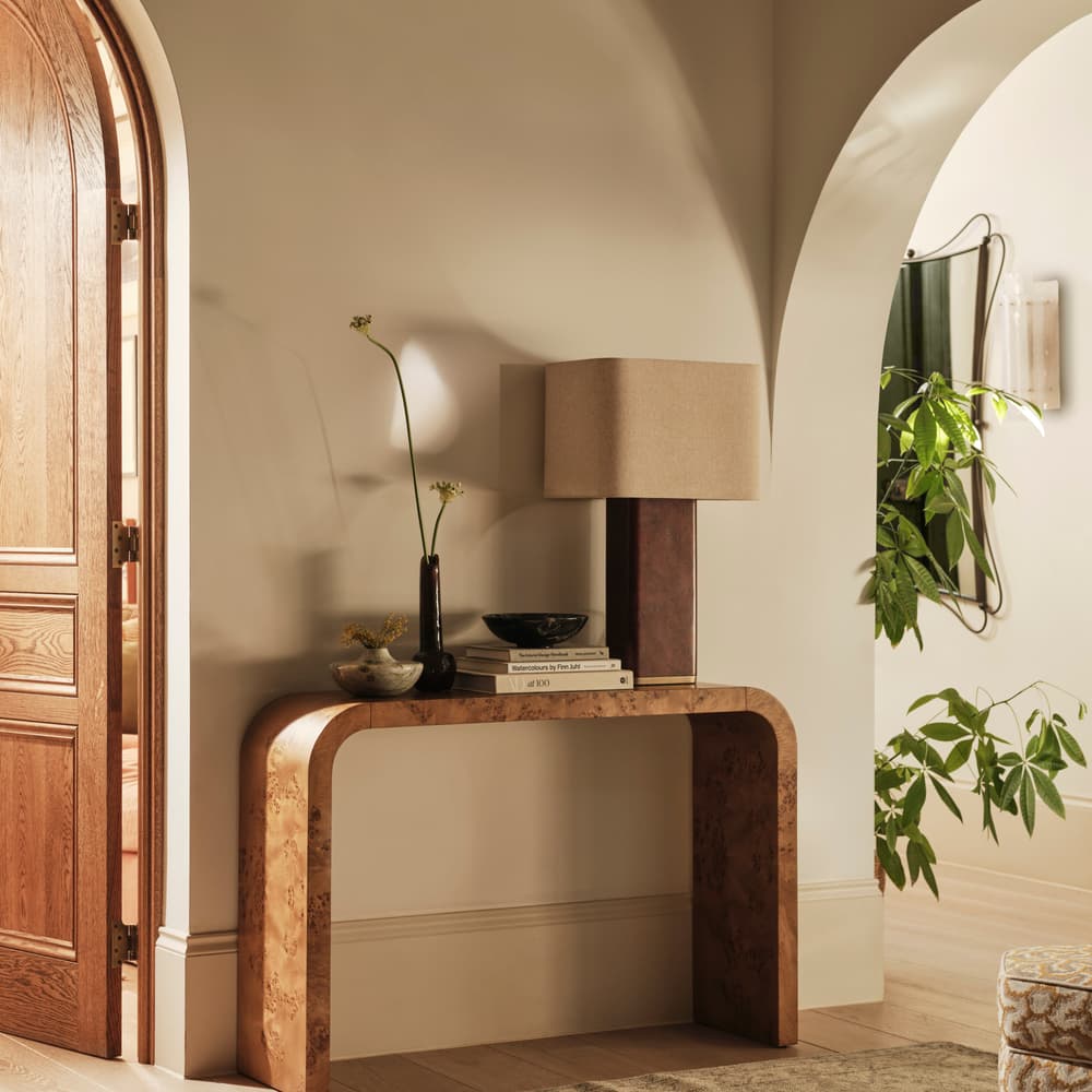 Remi Rectangle Table Lamp - Mappa Burl - Lifestyle - Image 3