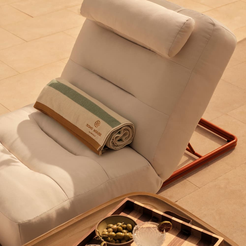 Celia Outdoor Chaise Lounger - Textured Weave - Natural - Lifestyle - Image 3