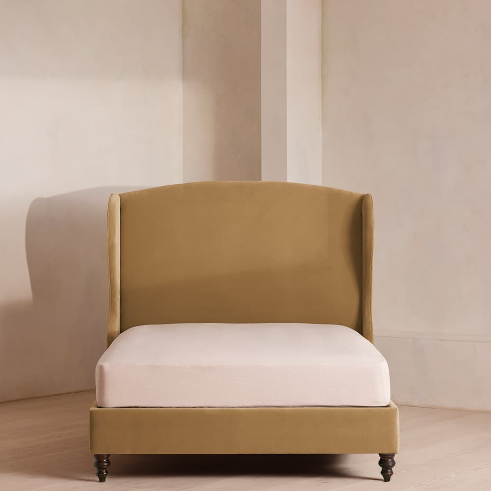 Rivas Bed - King - Velvet - Camel - Listing - Image 3