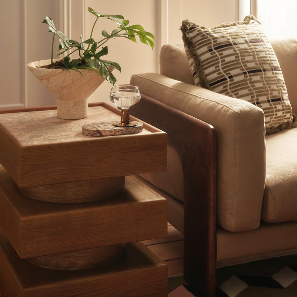 Flynn Side Table - Lacorado Marble - Lifestyle - Image 3