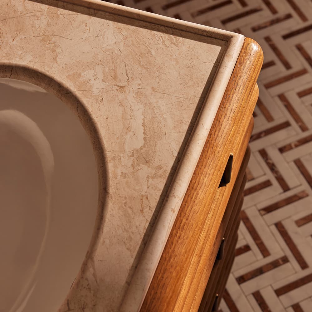 Harrison Double Vanity Unit - Royal Diana Marble - Lifestyle - Image 3