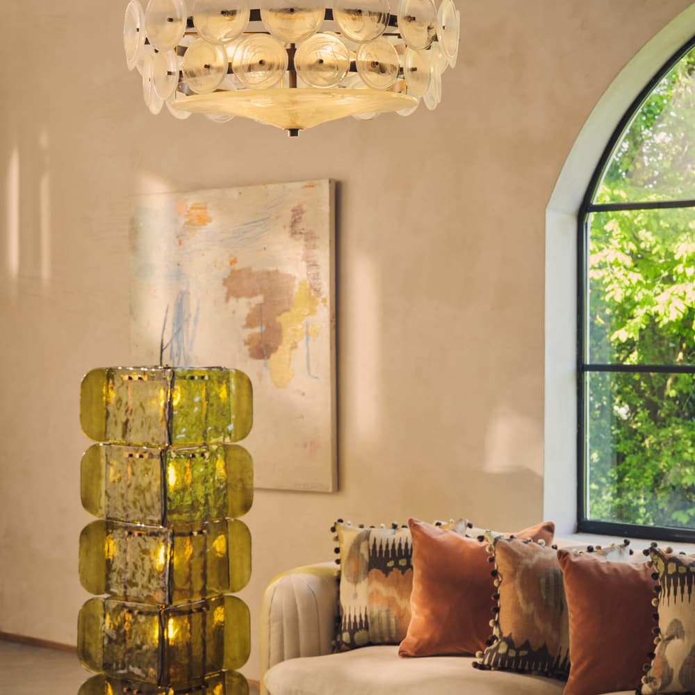 Lorenzo Chandelier - Milky Glass - Lifestyle - Image 3