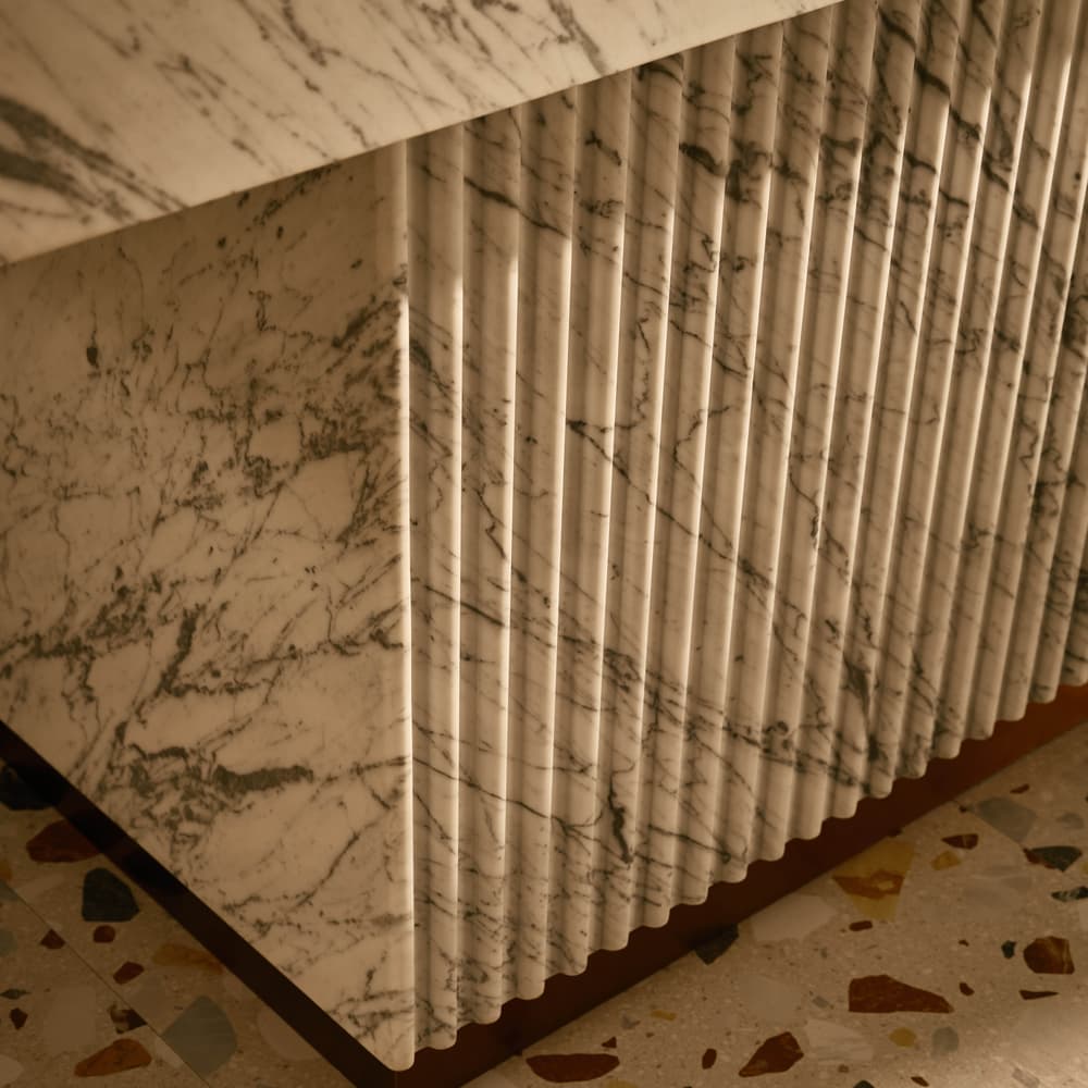 Stellios Double Vanity - Arabescato Marble - Lifestyle - Image 3