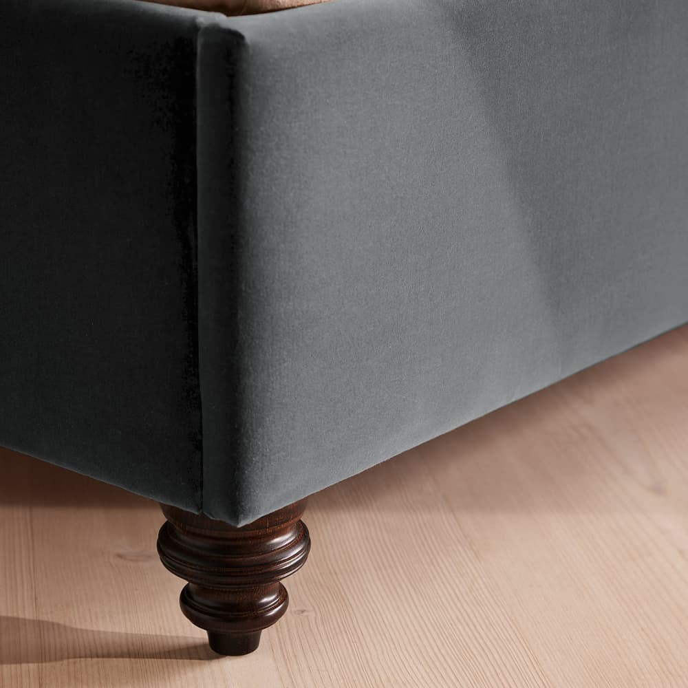 Gerrard Bed - Queen - Velvet - Grey Blue - US - Images - Image 3