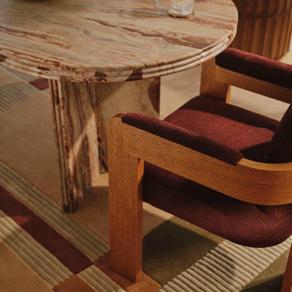 Rosaline Dining Table - Rosso Orobico - Lifestyle - Image 3