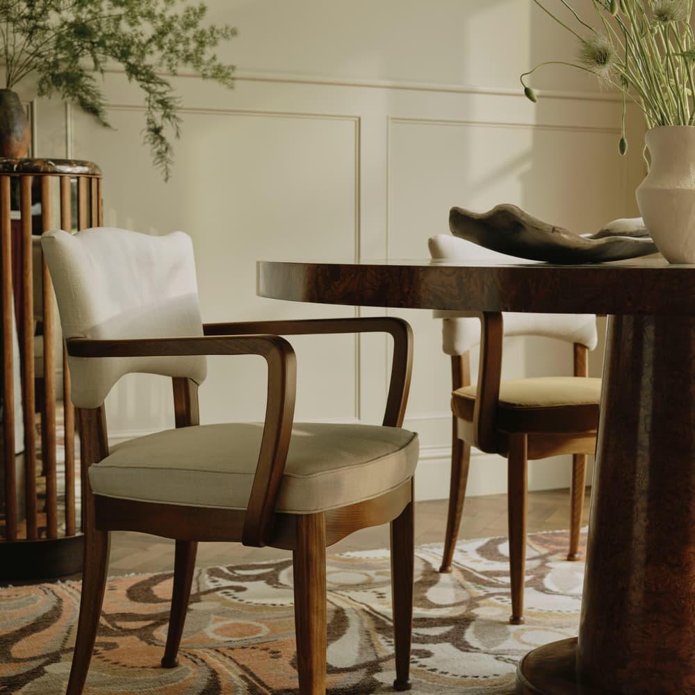 Pair of Armless Charleston Dining Chair - Linen - Natural - US - Lifestyle - Image 3