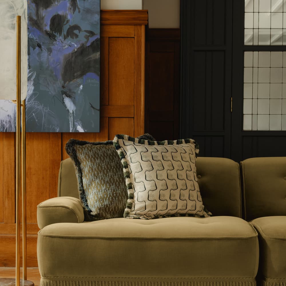 Elowen Modular Sofa - L-Shape Sofa - Velvet - Lichen UK - Lifestyle - Image 3