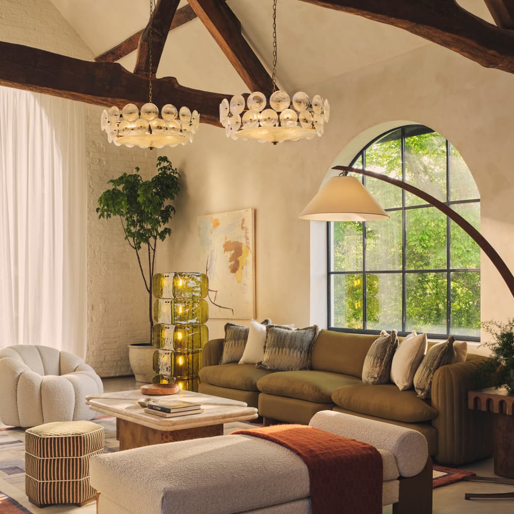 Vivienne Sectional Sofa - Four Seater - Linen - Olive - US - Lifestyle - Image 3