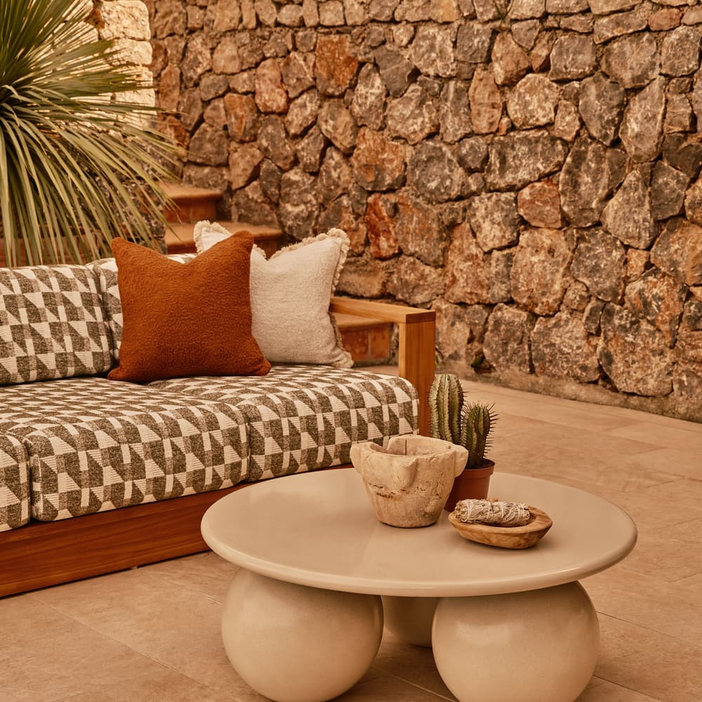 Madeira Outdoor - Three Seater Sofa - Geometric - Green US - Lifestyle - Image 3