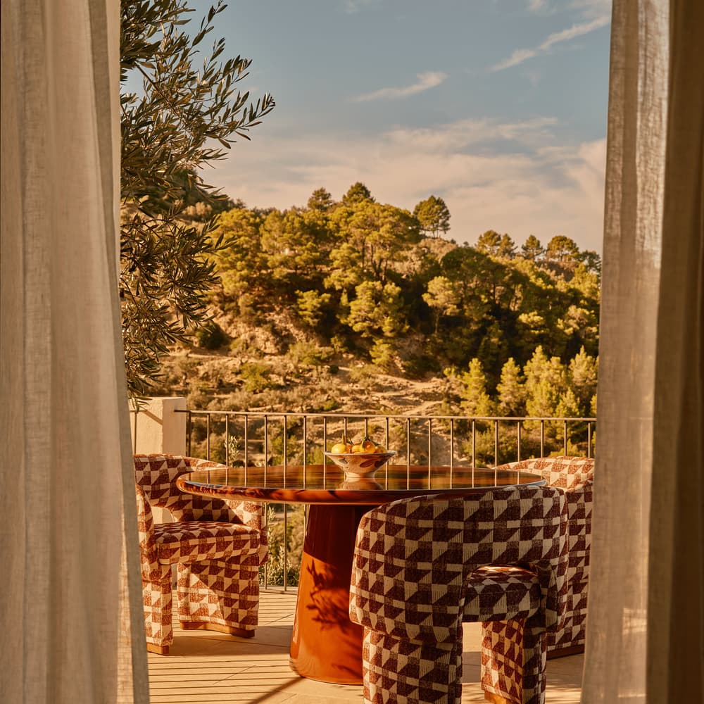 Morrell Outdoor Dining Chair - Geometric - Maroon - US - Lifestyle - Image 3