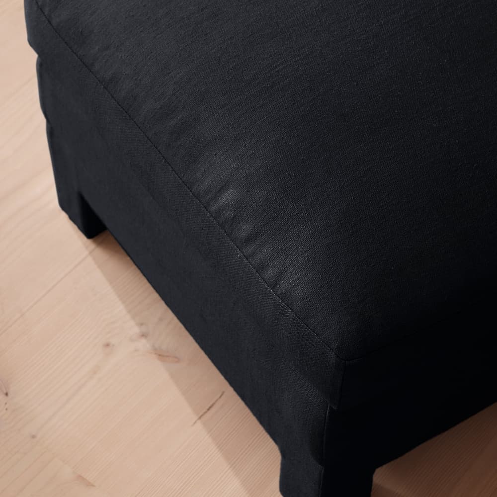 Ashford Ottoman - Linen - Indigo - Images - Image 3
