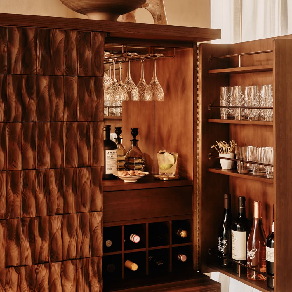 Alani Bar Cabinet - Travertine - UK - Lifestyle - Image 3