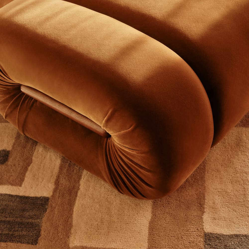 Umbria Footstool - Velvet - Mustard - US - Lifestyle - Image 3