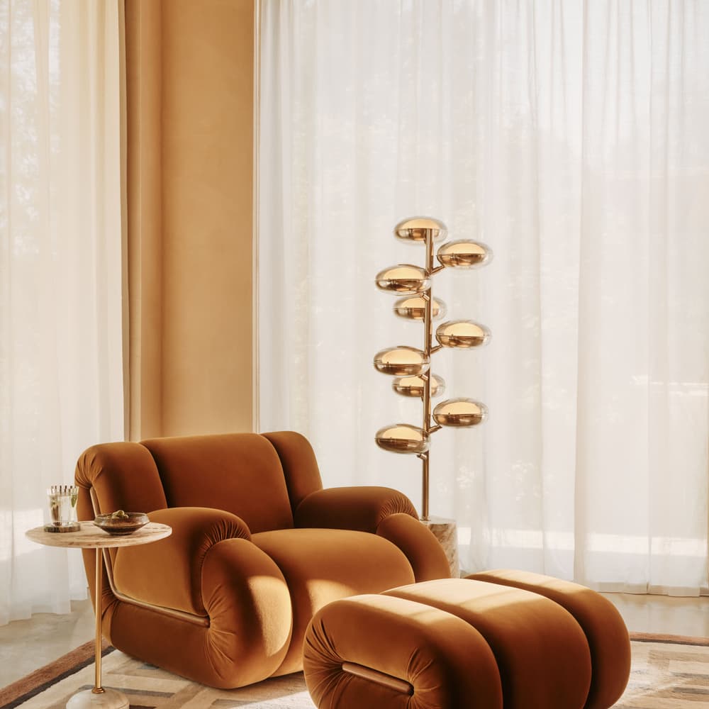 Umbria Armchair - Velvet - Mustard - US - Lifestyle - Image 3