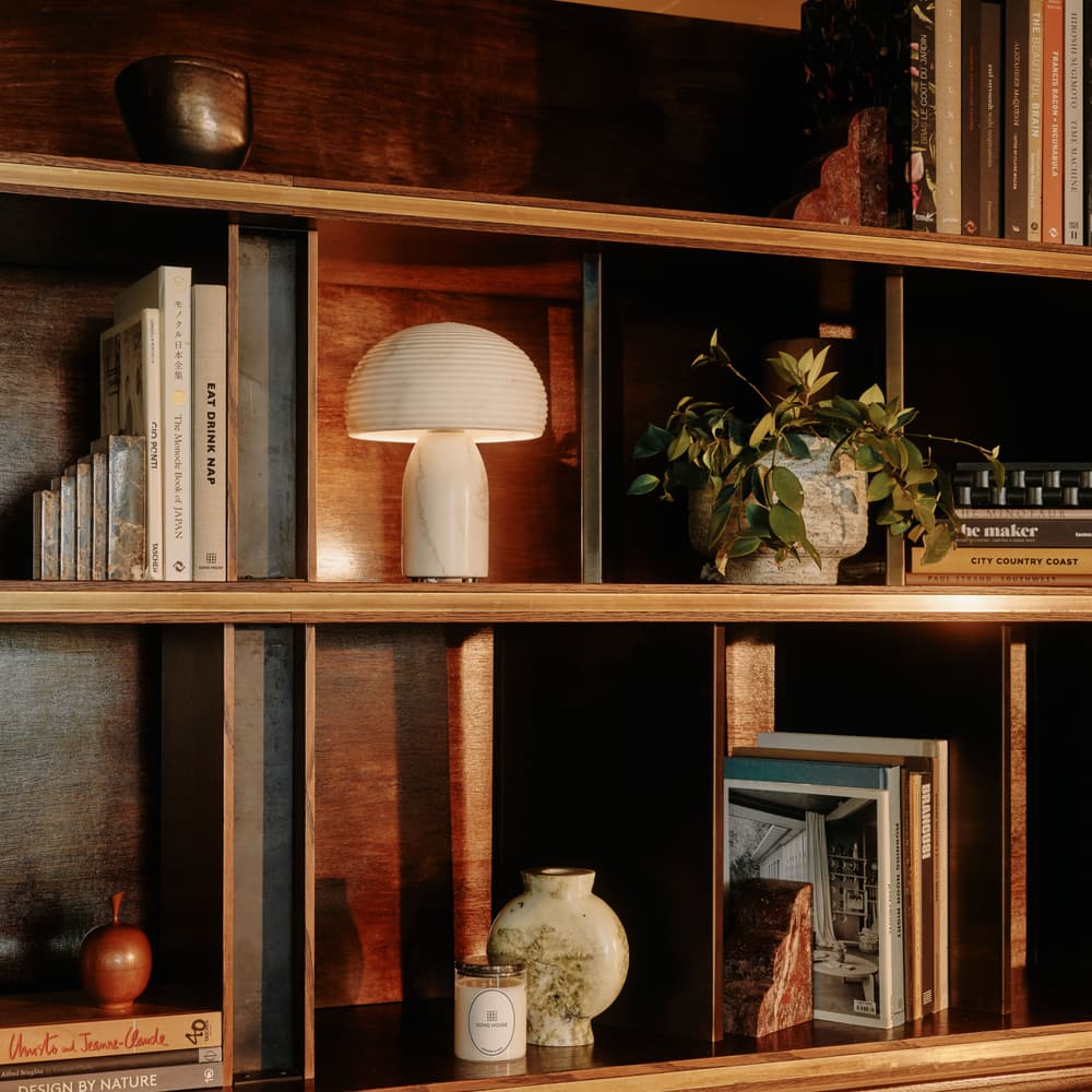 Harlow Portable Lamp - Alabaster - Lifestyle - Image 3