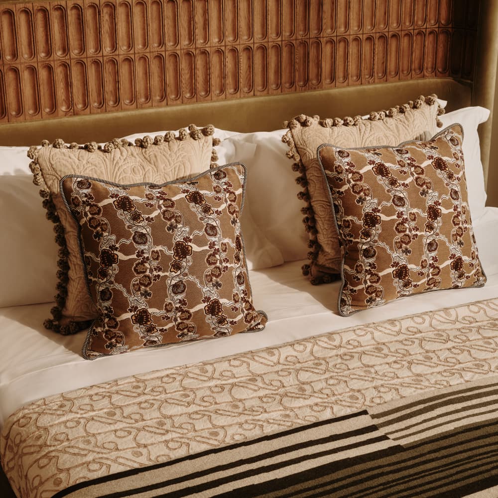 Obie Large Square Pillowcase - Cream - Lifestyle - Image 3