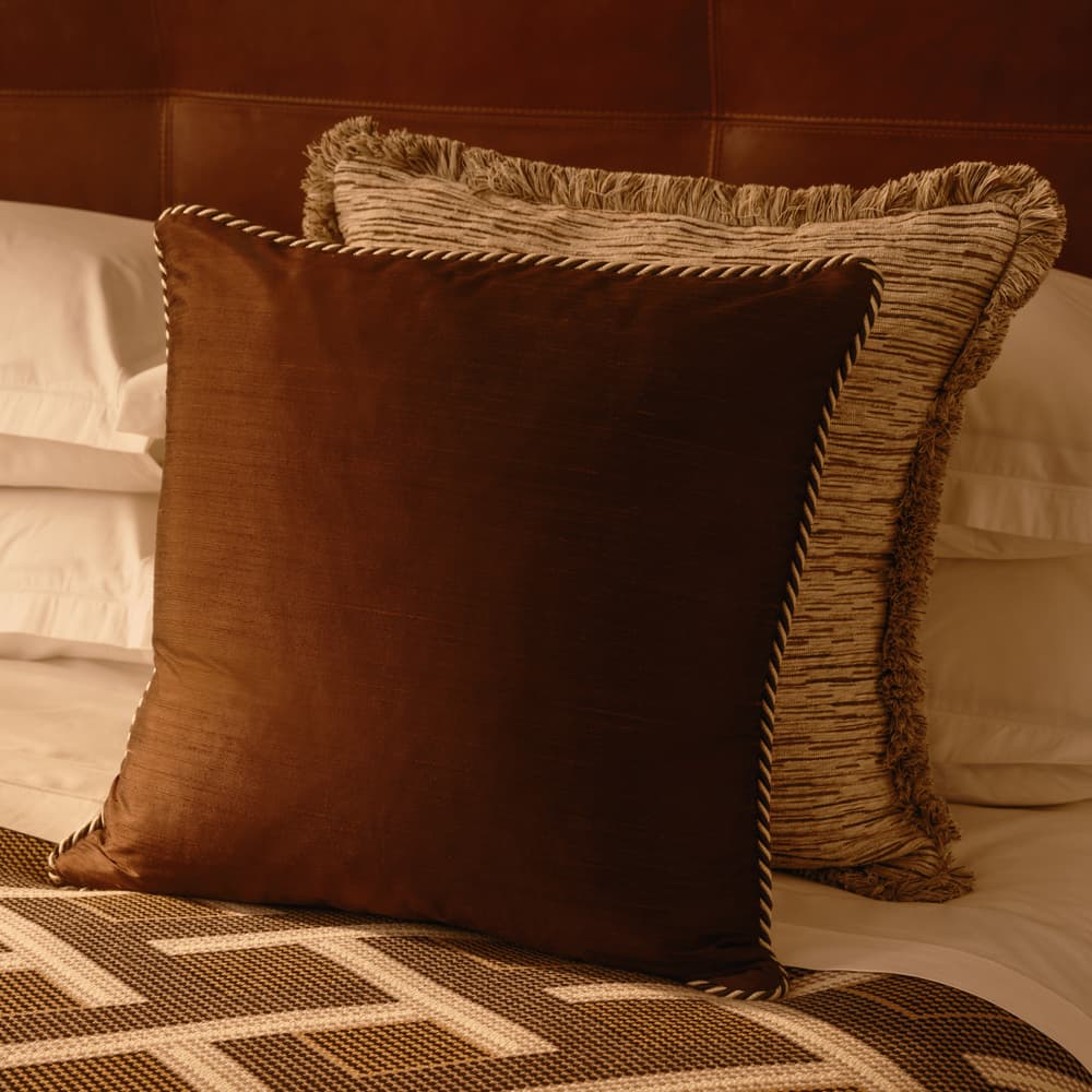 Florence Square Cushion - Chocolate - Lifestyle - Image 3