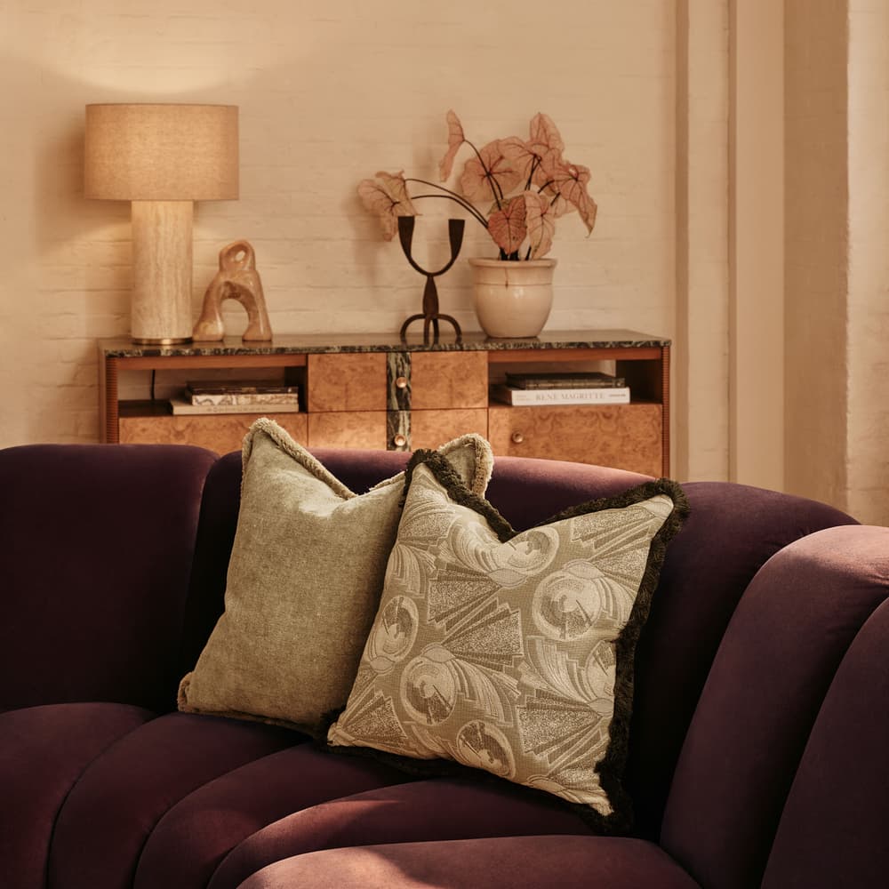 Orlaine Square Cushion - Stone - Lifestyle - Image 3