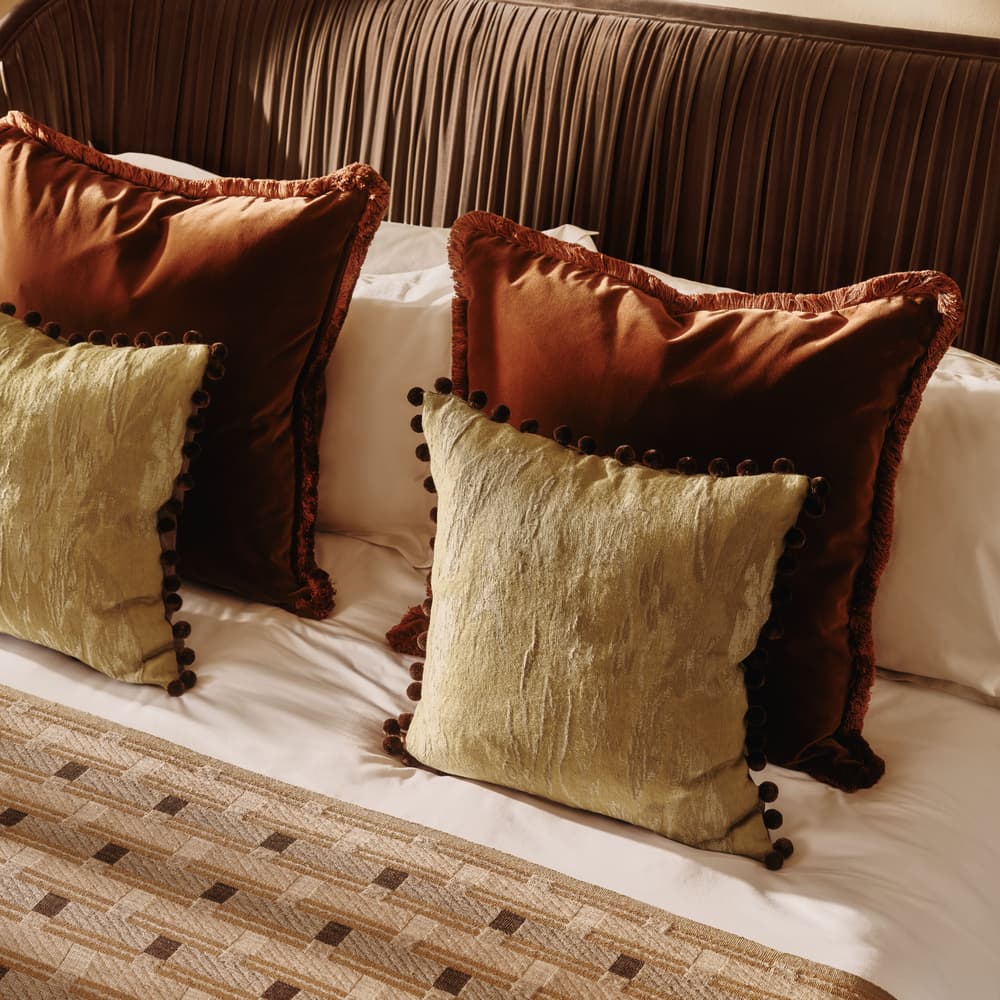 Margeaux Large Square Cushion - Rust - Lifestyle - Image 3