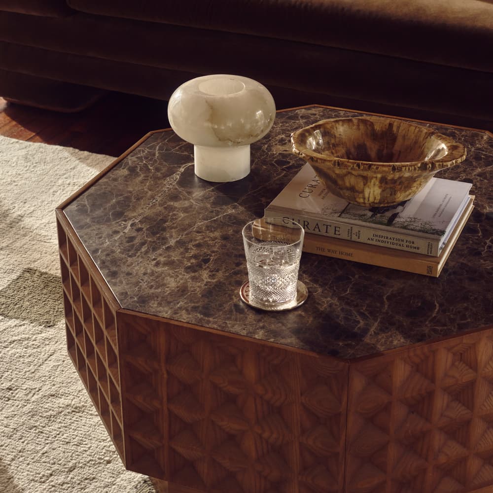 Dante Coffee Table - Dark Emperador Marble - Lifestyle - Image 3