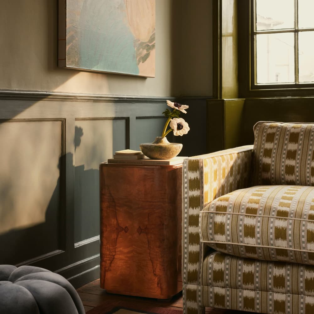 Dawson Side Table - Olive Ash Burl - Lifestyle - Image 3