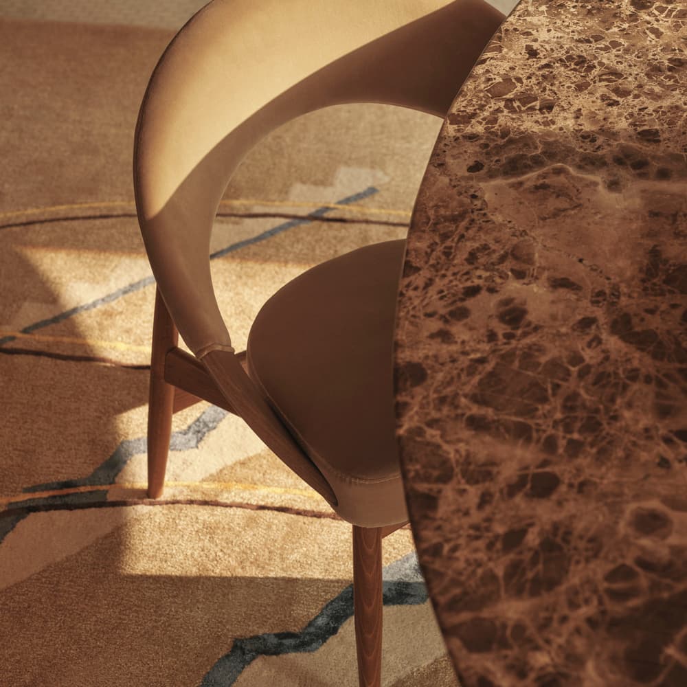 Lachlan Dining Chair - Velvet - Camel - Lifestyle - Image 3