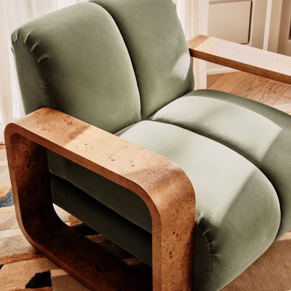 Blake Armchair - Velvet - Seafoam - UK - Lifestyle - Image 3