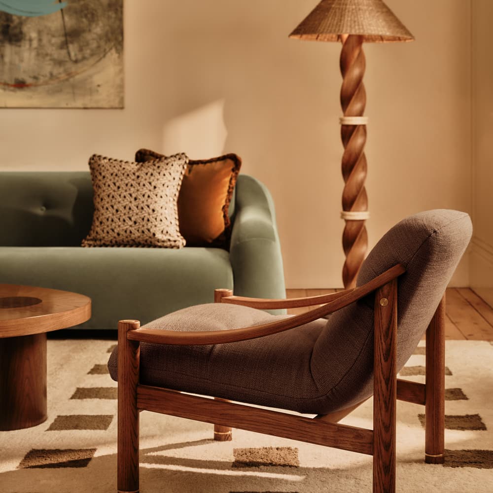 Dario Floor Lamp - Oak & Travertine - US - Lifestyle - Image 3
