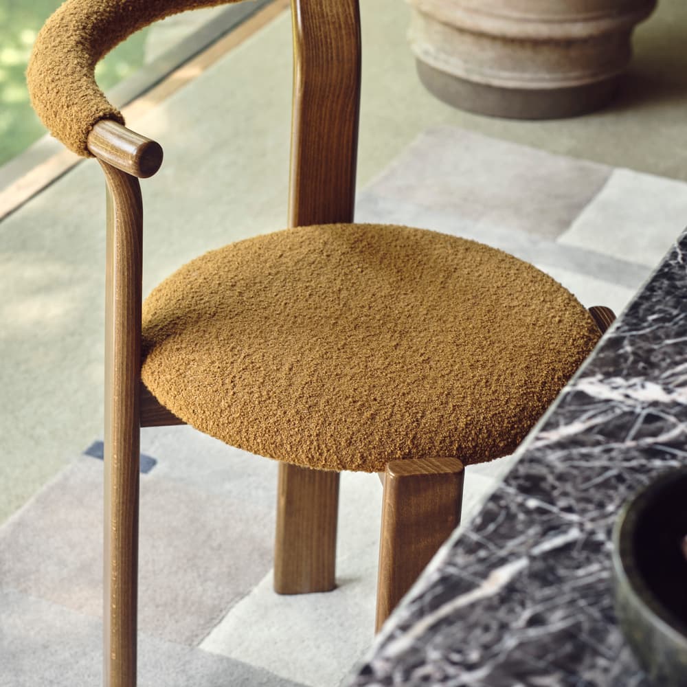 Pair of Zita Dining Chairs - Boucle - Mustard - US - Lifestyle - Image 3