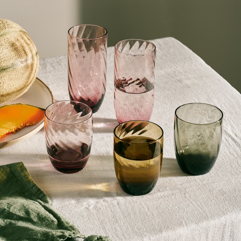 Rosendale Water Glass - Amber - Set of Four - Lifestyle - Image 3