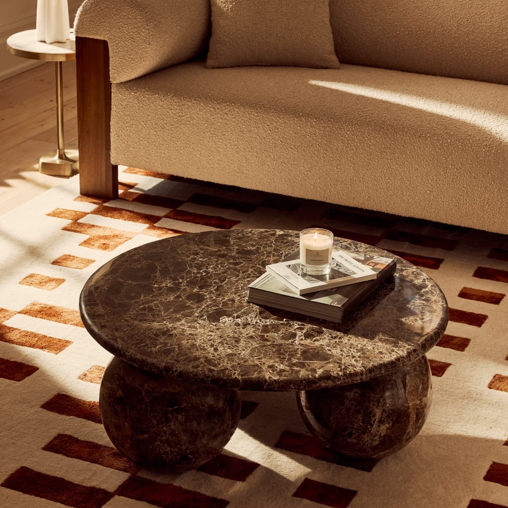 Oxley Coffee Table - Dark Emperador Marble - Lifestyle - Image 3